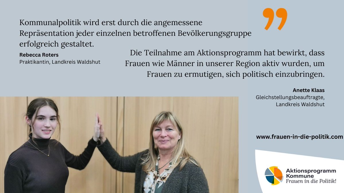 eaf_berlin's tweet photo. Mehr Frauen in die #Kommunalpolitik. Das #AktionsprogrammKommune bietet 1,5 Jahre regionale und bundesweite Aktivitäten zum #Empowerment und #Vernetzung von Frauen uvm, gef. vom @BMFSFJ Regionen können sich für die nächste Runde bewerben: https://t.co/3H4EYciObv https://t.co/izxHOd0gMR