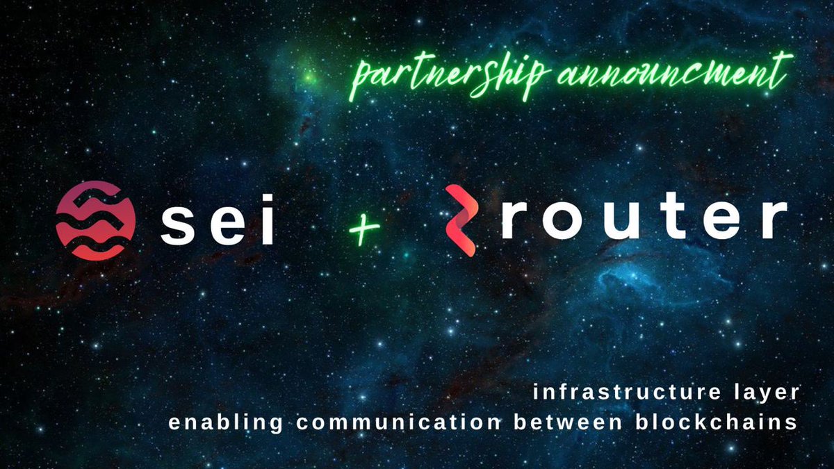 nirvanama_'s tweet photo. One more respected collaboration of favorite @SeiNetwork with📍 The future of cross chain 📍@routerprotocol ✅ Fund Transfers ✅ Asset Swaps ✅ Cross-chain Applications

#sei #seilors #cosmos #seinami #IBCseilors #cosmos #DeFi #blockchain https://t.co/3RMhYSXQjX