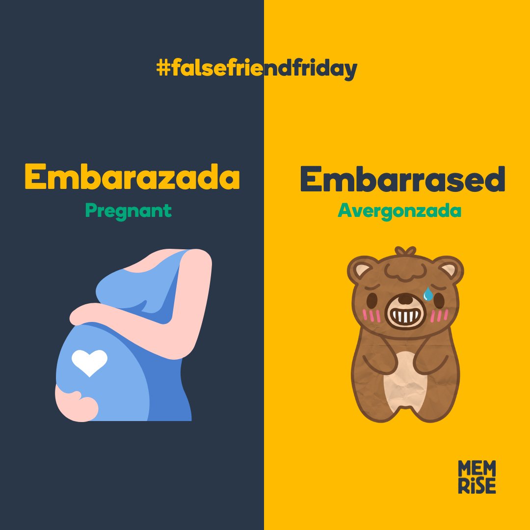 memrise's tweet image. It's #falsefriendfriday time! 🥳

For all you buzzing Spanish learners out there, you DO NOT want to make this mistake! 👀

Have you ever made this mistake before?

•••
#memrise #falsefriends #langtwt