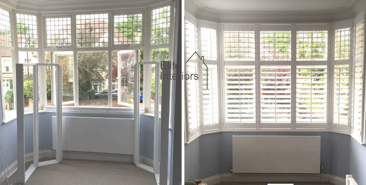 Our #PlantationShutters transfom anyroom in a #Sutton home. 

Even if you have a non-standard #Window shape like this #BayWindow, options like this stylish #FullHeightMidrailShutters give #LightControl & #Privacy. 

See our #HardwoodPlantationShutters @ buff.ly/2IvC3Mp