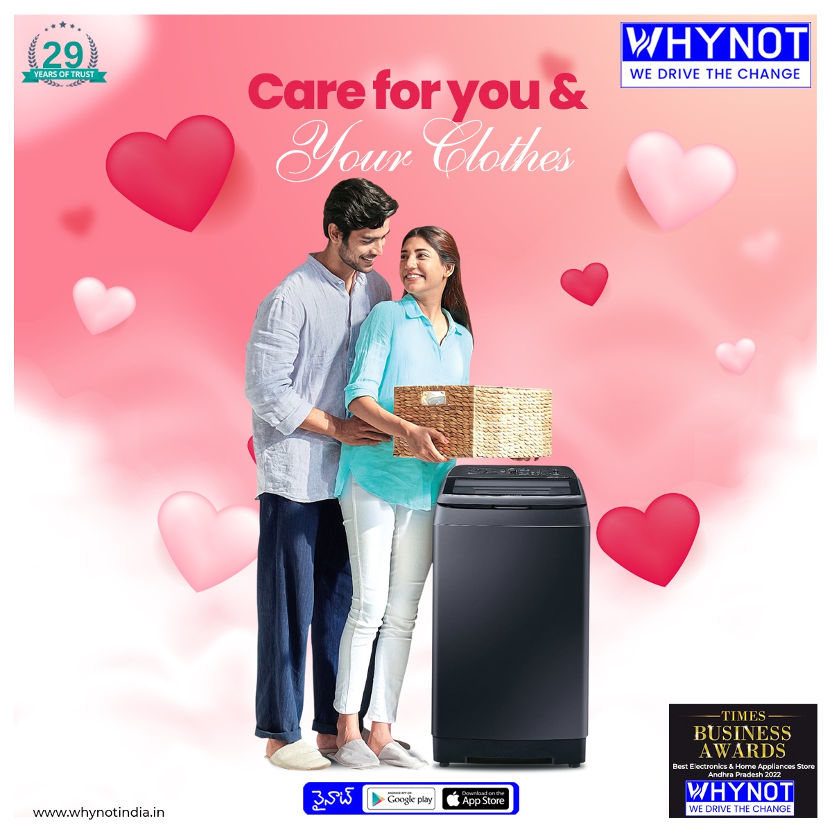 Care for you & Your Clothes!!!

Visit us: whynotindia.in

#whynot #homeappliances #electronicitems #washingmachine #highquality #easywash #washingclothes #outfits #smartwash #available #visitwhynotstore #whynotindia #electronicgadgets