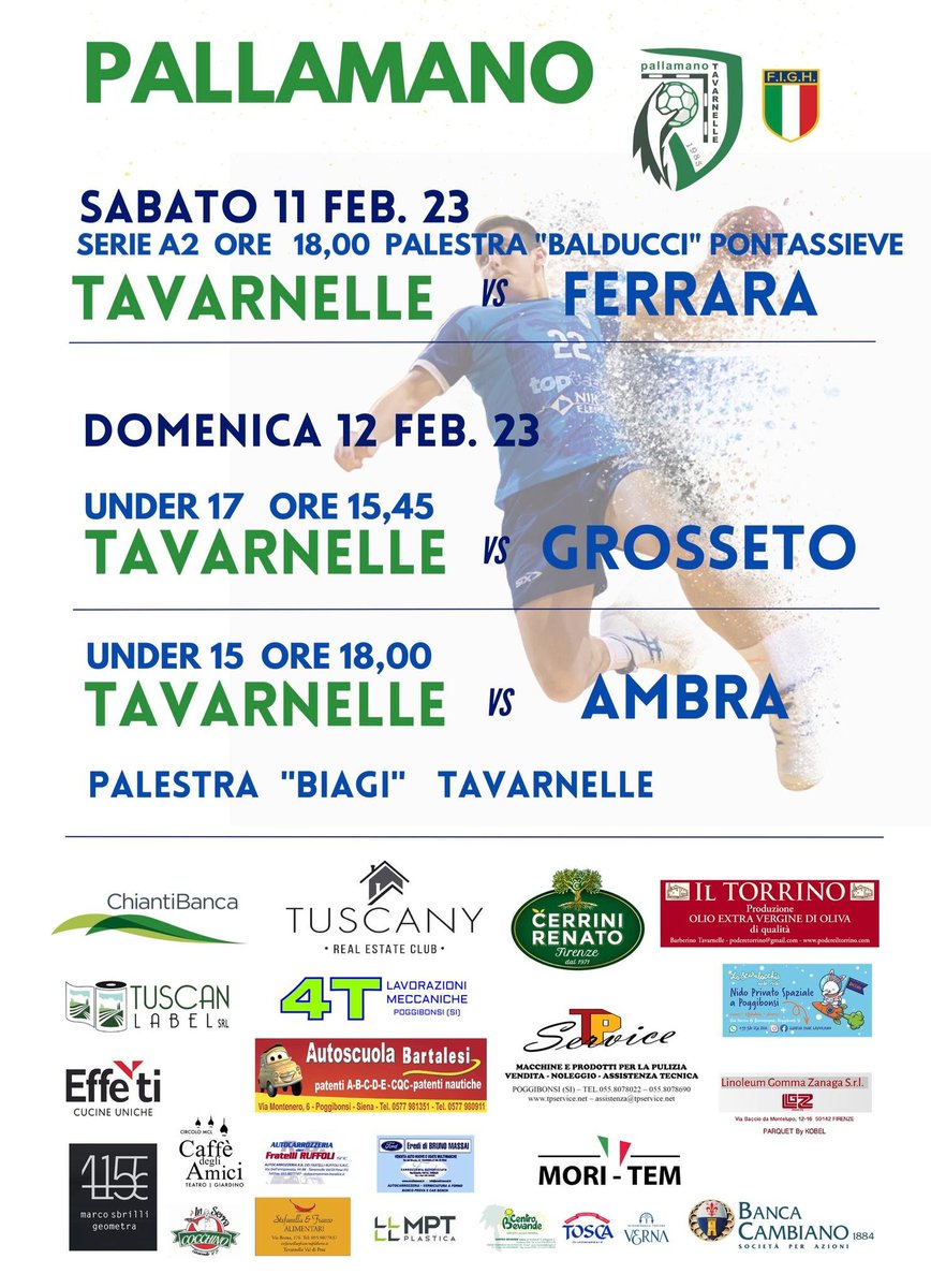 cronosprato's tweet photo. Sabato 11 feb 2023 ore 18.00 presso Palestra E.Balducci di Pontassieve (FI) - CronoPrato impegnato nel servizio di cronometraggio Campionato Italiano di Pallamano Serie A2 maschile gir. B: Pallamano Tavarnelle - Giara Assicurazioni Ferrara🤾‍♂️⏱️
@federcronos 
#cronometristi #FIGH https://t.co/YMSpFfMfSf