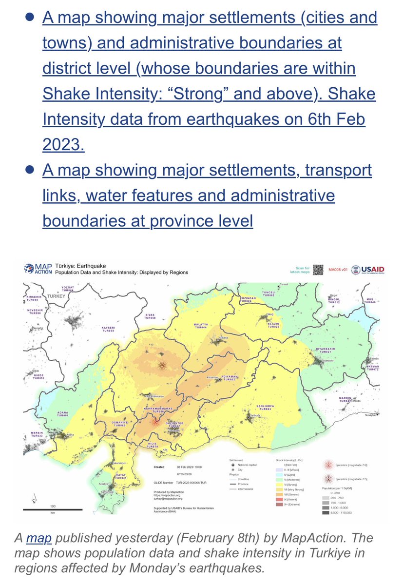 Silver7Mapping's tweet image. Another Alice G that maps - #Geography #disastermapping Really good interview on @bbcworldservice with another Alice G from @mapaction regarding how they’re helping on the ground in Turkey. mapaction.org/live-mapaction… #geographyteacher