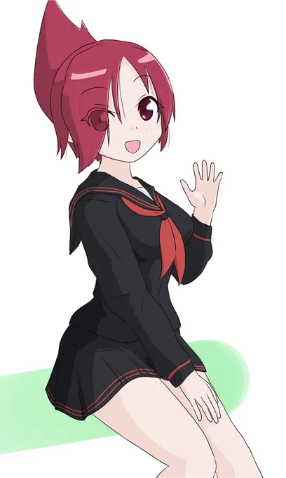 こっちだ!わかば!!りょくの服を勝手に借りた りんさん#ケムリクサ #irodori 