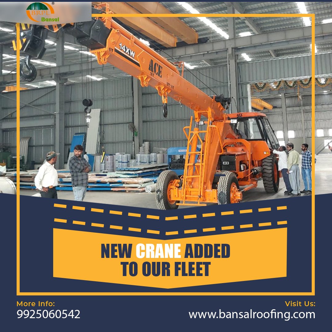 BANSALROOFINGPL's tweet image. New Crane added to Our Fleet
Bansal Roofing Products Ltd
.
.
.
.
.
.
.
.
.
.
.
.
.
#preengineeredbuildings #preengineeredsteelbuildings #preengineered #warehouse #warehousing #warehousesolutions #warehouses #steel #steelstructures #steelfabrication #steeldetailing #steelstructure
