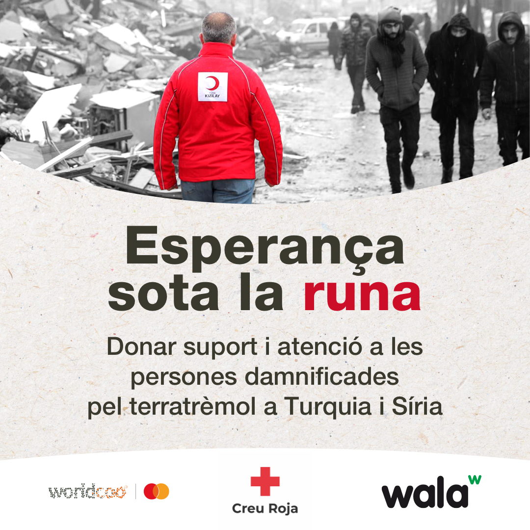 👉Degut al #terratrèmol de magnitud 7,8 que ha afectat #Turquia i #Síria, posem en marxa un nou projecte d'#Arrodonimentsolidari en favor de <a href="/CruzRojaEsp/">Cruz Roja Española</a> per donar suport i atenció a les persones damnificades.

✅ A partir d'avui mateix a totes les botigues Wala.