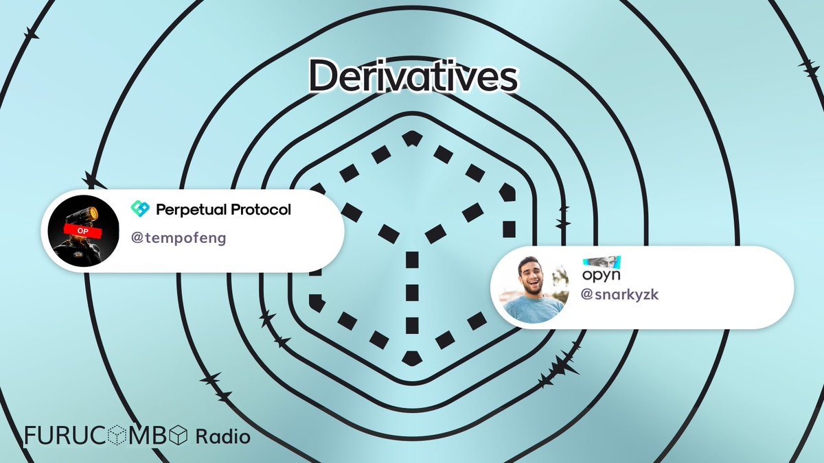furucombo's tweet photo. 🎙️Our next episode of #FuruRadio is all about Derivatives!
📆Feb 15th @ 9 pm (CST)
What's the current state of the derivatives market in DeFi?🤔
✨Join us for a chat with our amazing guests:
- @snarkyzk from @opyn_
- @tempofeng @perpprotocol
Earn a @Galxe #OAT for attending! https://t.co/RlAwO5u8ZQ