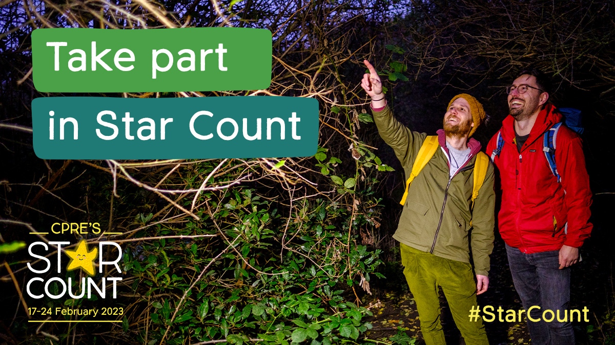 A star-filled sky is one of the most magical sights in the natural world.

But light pollution is obscuring our view of the stars and disrupting wildlife.

Take part in <a href="/CPRE/">CPRE The countryside charity</a>'s #StarCount from 17 - 24 February. Join in and help rewild the night 👇
cpre.org.uk/starcount