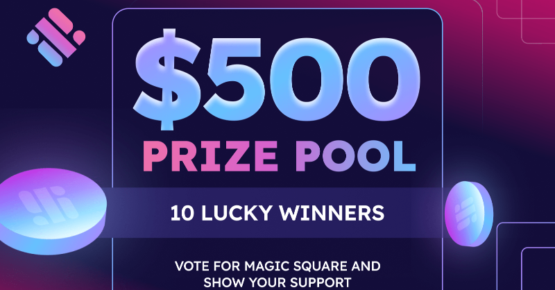 TheNiNJAMoon's tweet photo. 🎉🚀Exciting news! @MagicSquareio is nominated for "Best Crypto Service" and to celebrate, they're giving back to their amazing community!💰💸 Click below to enter the giveaway and be a part of the magic🎉👇 #MagicSquare #Giveaway #airdrop
https://t.co/9JXzfaWMua
