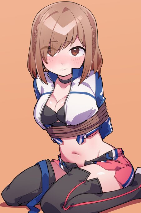 ごろしばり #アリス・ギア・アイギス #アリスギア #州天頃椎奈 #へそ出し #コンパニオンYS #緊縛 #拘束 #リクエスト https://t.co/icwvuIa0lD 