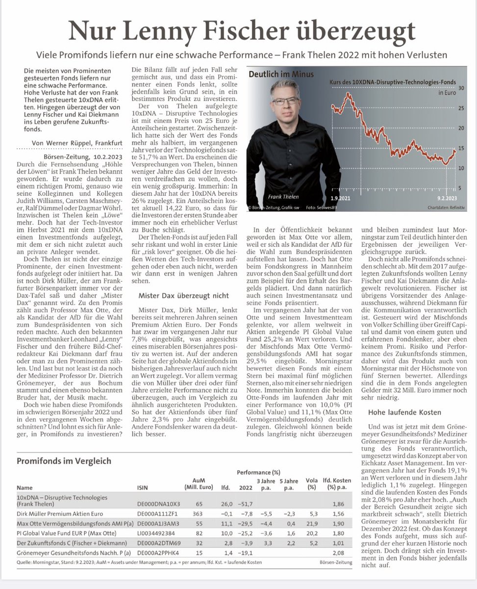 KaiDiekmann's tweet photo. „Risiko und Performance des Zukunftsfonds stimmen, daher wird das Produkt auch von Morningstar mit der Höchstnote von fünf Sternen bewertet.“ @boersenzeitung https://t.co/fpbSiulsCn @GREIFFAG @Greiffcapital @hb_finanzen @FAZ_Finanzen @FinanzenNet @EuroamSonntag https://t.co/L1FbVIAJPX