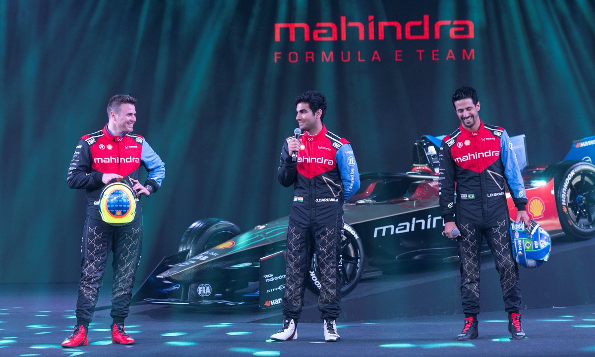 MahindraRise's tweet photo. The moment fans were waiting for is finally here!

Presenting the #M9Electro Gen 3, an EV icon making its debut on Indian tracks. The car symbolises our efforts to #RiseWithTech.

#CheerForTeamMahindra @MahindraRacing @DaruvalaJehan  @LucasdiGrassi  @oliverrowland1 https://t.co/RmWH0RdtOZ