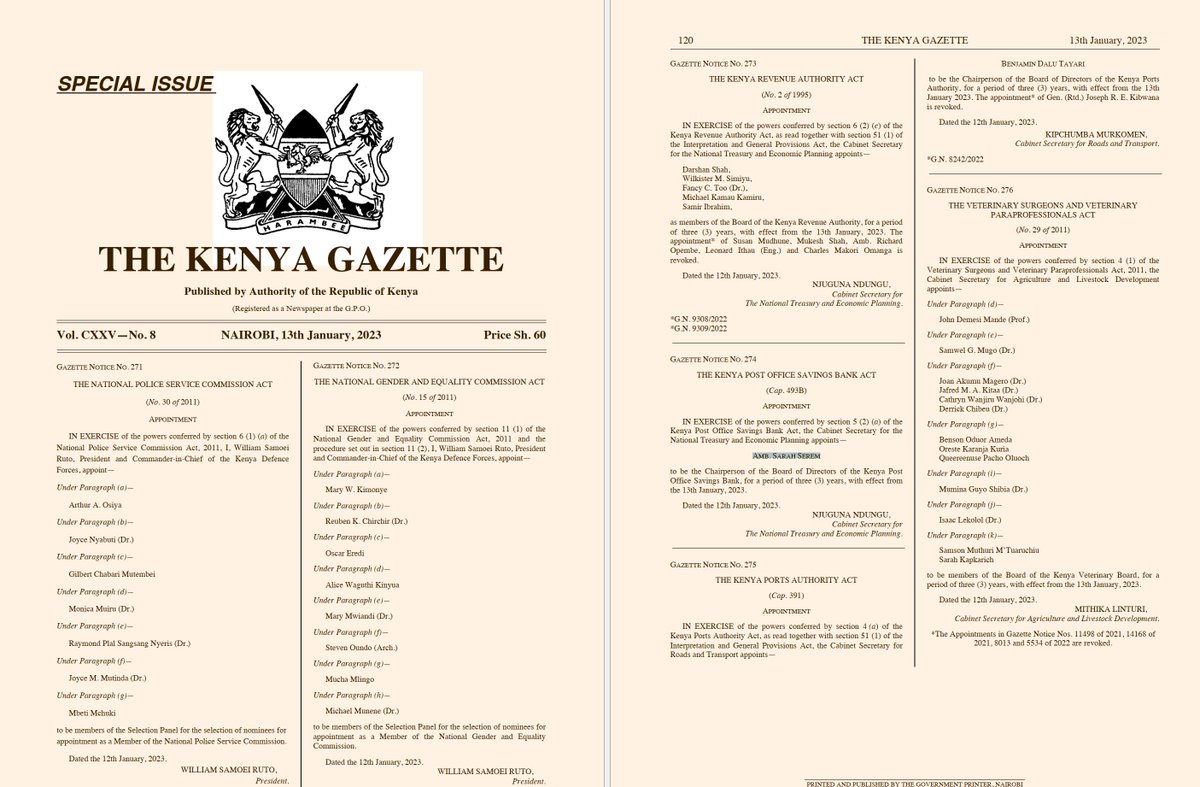 Mwango Capital on Twitter "More appointments including —5 board members of KRA —Amb. Sarah