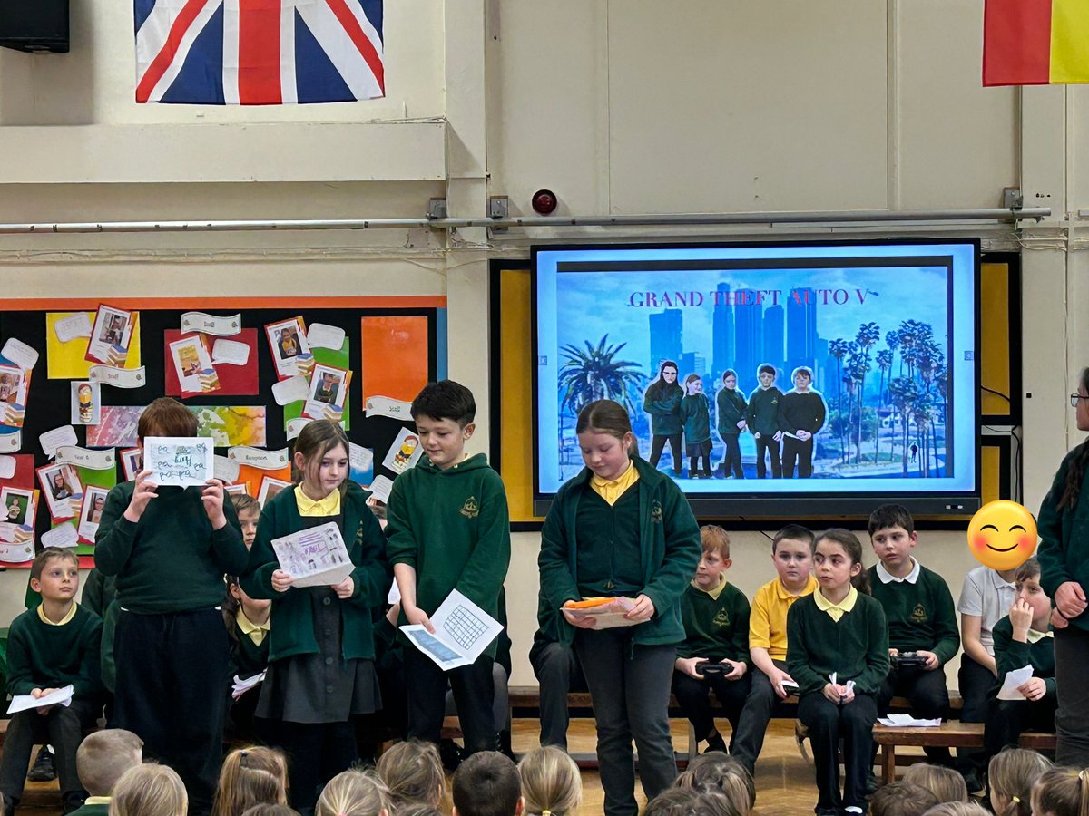 BellfieldPS's tweet photo. Yesterday, Class 5 delivered an amazing assembly to inform the school all about e-safety #BellfieldComputing #SaferInternetDay2023 https://t.co/3JVuoyn2aM