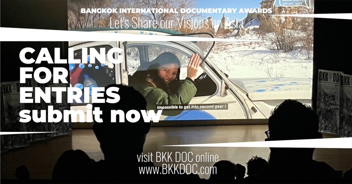 Calling for entries for BKK DOC 2023 “VISIONS ON ASIA” award competition submit your documentary and be part of BKK DOC Festival

Open for submission: 20th January 2023 - 31st July 2023
 filmfreeway.com/bkkdoc
#bkkdoc2023 #filmfestival <a href="/AFBKK/">Alliance Française Bangkok</a>