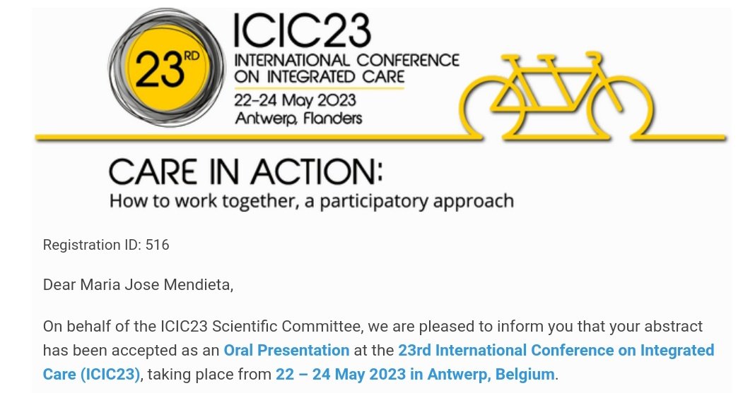 Happy to announce that the abstract about the results of the feasibility evaluation of the INSPIRE integrated care model has been accepted at the ICIC23. See you in Belgium. #ICIC23 #integratedcare <a href="/TransSenior/">TRANS-SENIOR</a> <a href="/inspire_bl/">INSPIRE</a> @NursingUnibas