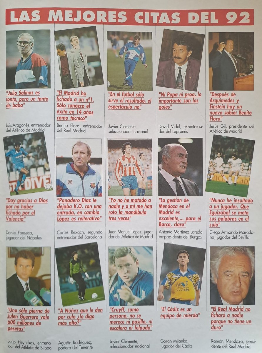 elfutboldeayer's tweet photo. 🗣 Las mejores citas de 1992. Volumen I. Don Balón. https://t.co/CNTEeHuDy9