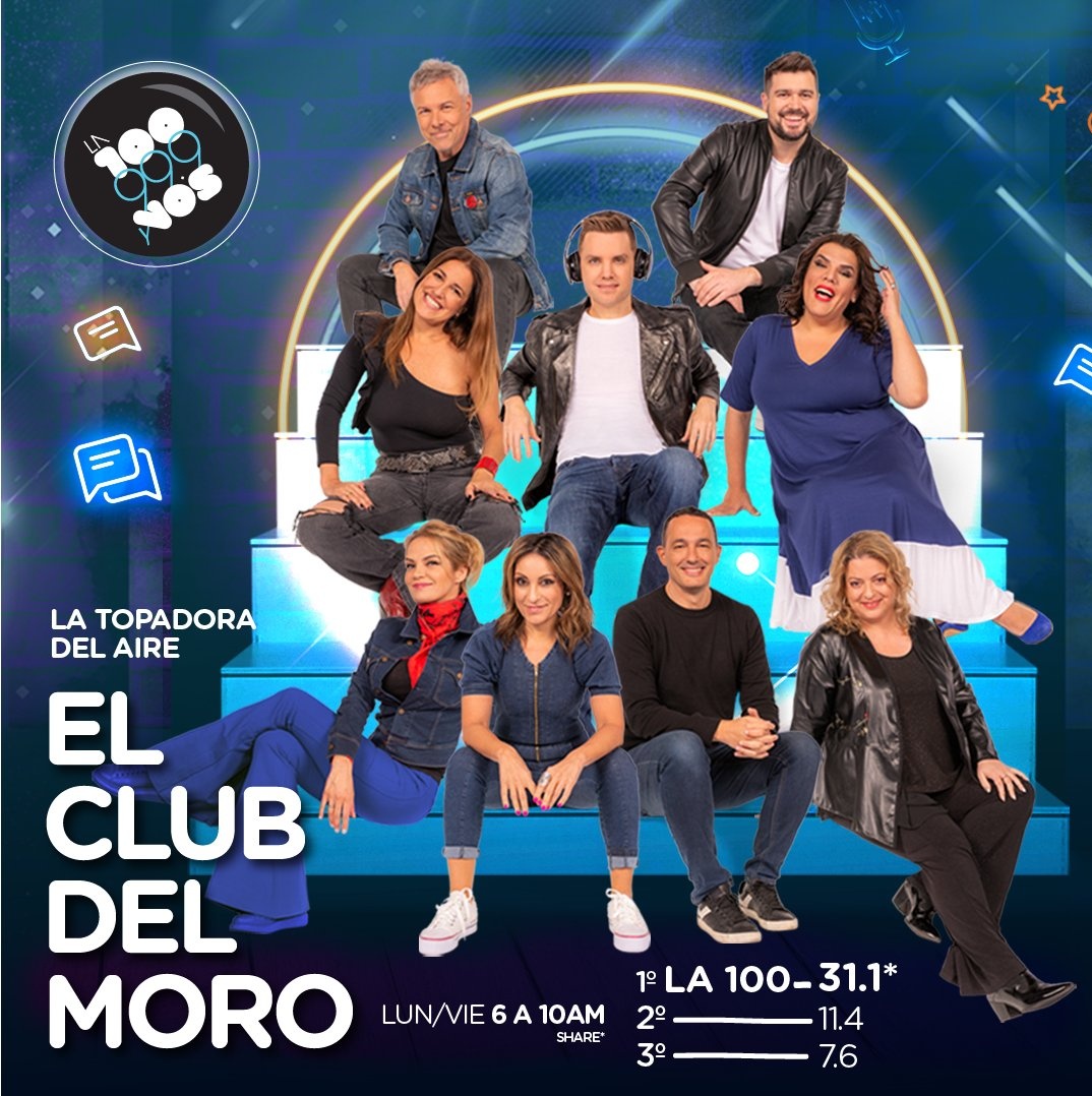 Vero27abril's tweet photo. Arrancamos el día escuchando el programa número UNO d la📻 #ElClubDelMoro #LaTopadoraDelAire con el mejor equipo @SANTIAGODELMORO @nachobulian  @soymajulozano @CostaOkis @fercarlos75 @soylacarbonell @_MarcelaTauro nuestra #FamiliaRadial en @la100fm d6a10 Hoy #DiscoTrapo!!💪📻💯🍀 https://t.co/CxU32GSQqQ
