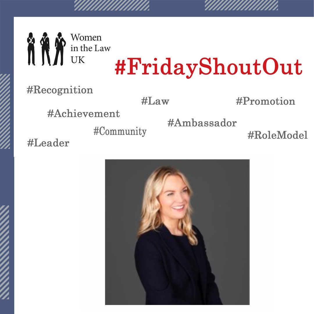 This week's #FridayShoutOut goes to <a href="/Naomi_Pryde/">Naomi Pryde</a> who recently joined <a href="/DLA_Piper/">DLA Piper</a> as a #Partner to its #Edinburgh #Litigation &amp; Regulatory team. A qualified #solicitor in 4 jurisdictions &amp; a great visible #rolemodel. #law #ambassador #love #WomenInTheLawUk #recognition #achievement