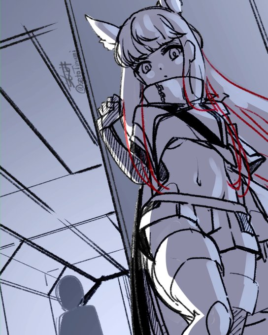 WIP大ラフ
今月のプラチナちゃん。差分付きです 