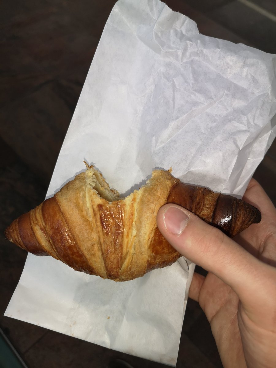 tk_absorb's tweet image. When you let @CozyCub_ASMR have a bite from your croissant