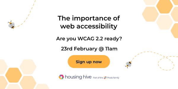Prodo's tweet image. We're really looking forward to our next #HousingHive! 🐝 We'll be discussing the importance of web accessibility 💻 on 23rd February at 11 am. There's still time to sign up! Click the link below to secure your place:
eu1.hubs.ly/H02LGLN0
#HousingSector #WebAccessibility #WCAG