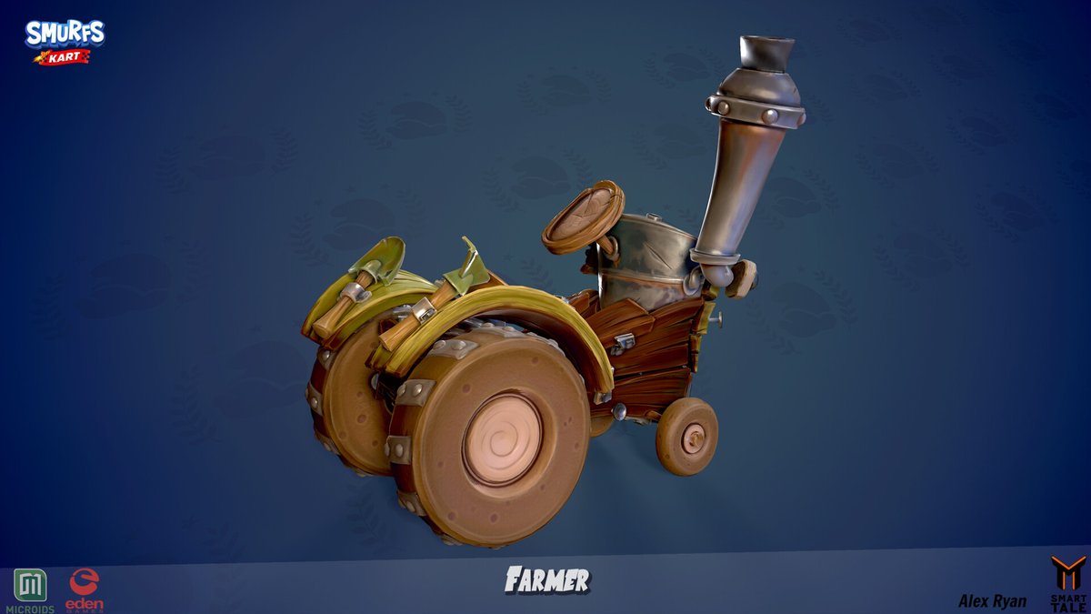 Microids_off's tweet photo. Take a closer look of Chef, Farmer &amp; Papa Smurf’s Karts 🤩!

Thanks Alex Ryan, Environment and props artist at @EdenGames for this amazing work on Smurfs Kart.

More of his work: https://t.co/PyyPbVn8iq https://t.co/4laLYnZ0fG