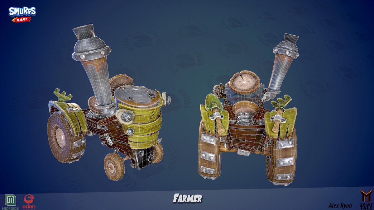 Microids_off's tweet photo. Take a closer look of Chef, Farmer &amp; Papa Smurf’s Karts 🤩!

Thanks Alex Ryan, Environment and props artist at @EdenGames for this amazing work on Smurfs Kart.

More of his work: https://t.co/PyyPbVn8iq https://t.co/4laLYnZ0fG