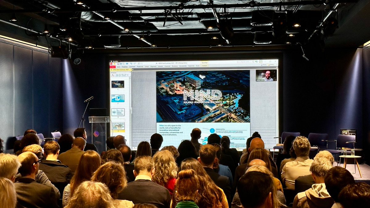 nlalondon's tweet photo. Stefano Minini, Project Director at @Lendlease dials in from Italy as he takes us through the Milano Innovation District (MIND).
'After years of planning, we've successfully created a new ecosystem, integrating the chain of life sciences.'
#NLAEducation #NLAHealth https://t.co/Ol3zoAmk1g
