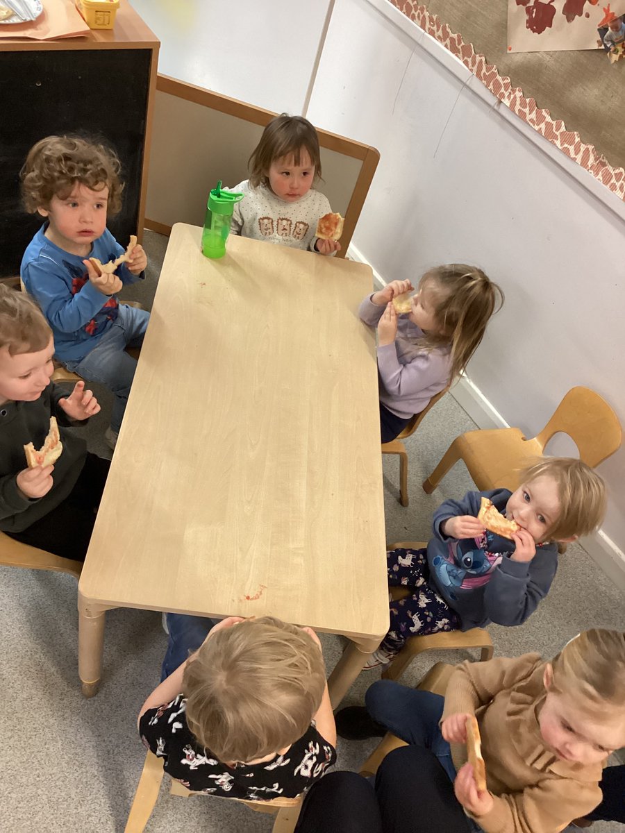 Playgroup have enjoyed eating toast and jam this morning for world mental health week