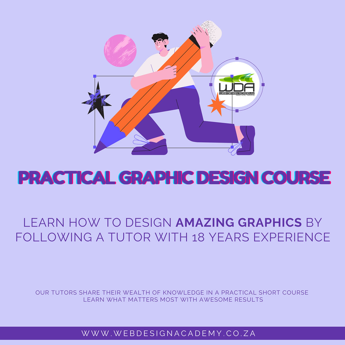 WDA_SA's tweet photo. Join us for a Practical Step by Step Graphic Design Course on 27 / 28 February #graphicdesign #course https://t.co/QINFXWHrGv