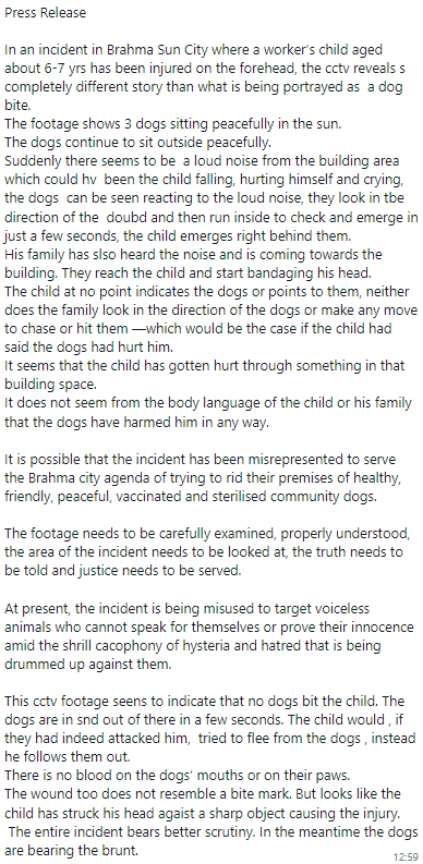 HumansBSC's tweet photo. These pseudo dog lovers spreading messages  as per attached image...
But, As per medical treatment victim has Category III dog bits 
Shameless pseudo dog lovers 

#brahmasuncity #straydogs @NewKalyaniNagar 
@PMOIndia @CMOMaharashtra https://t.co/S1eowqiJqN