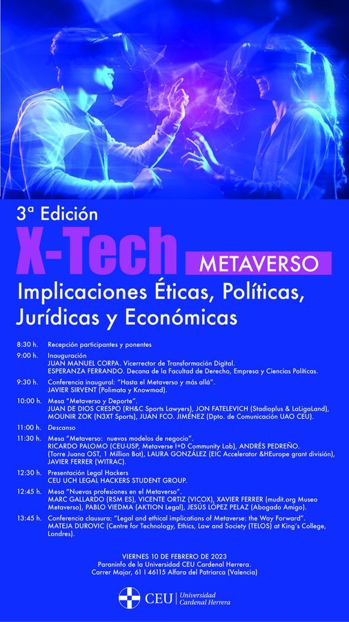 ferstolle's tweet photo. Hoy estoy en el metaverso asistiendo a la III Edición de nuestra jornada X-Tech #Metaverso, en la @uchceu, ¡genial la #transformación #digital! https://t.co/valUOmwxlN https://t.co/IqbxowNhHz