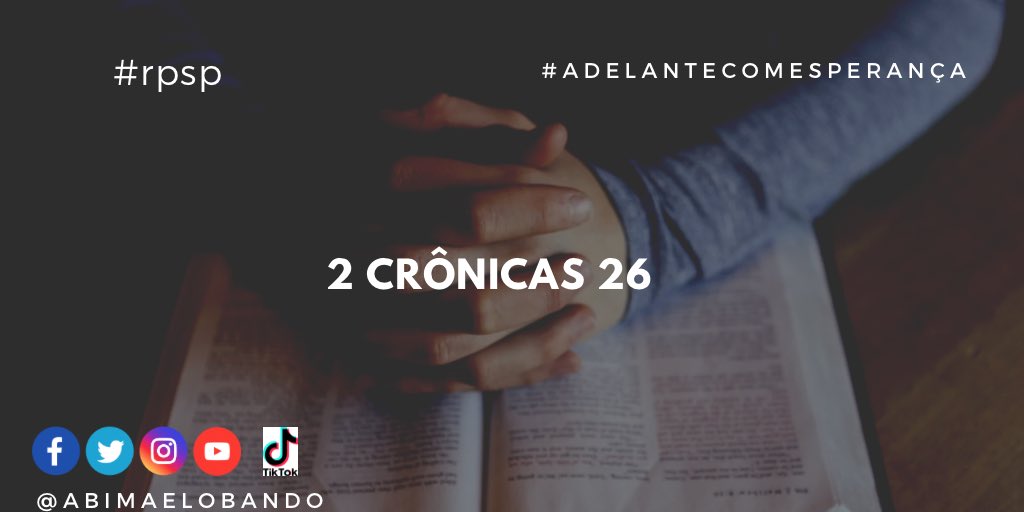 abimaelobando's tweet photo. 2 Crônicas 26:18|Não será para a vossa glória. A transgressão nunca é para glória, mas para vergonha. Uzias manchou seu registro de serviço nobre com seu pecado cometido na última parte de seu reinado. #Rpsp #RID #FirstGod #Forwardwithhope https://t.co/FnYYb1F467