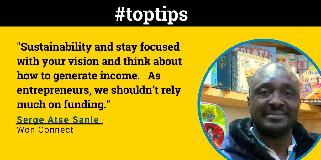Serge Atse Sanle is the director of Won Connect CIC and a student on our Start Up Programme. Find out his opinion on #socent top tips. 🌎 @wonconnect