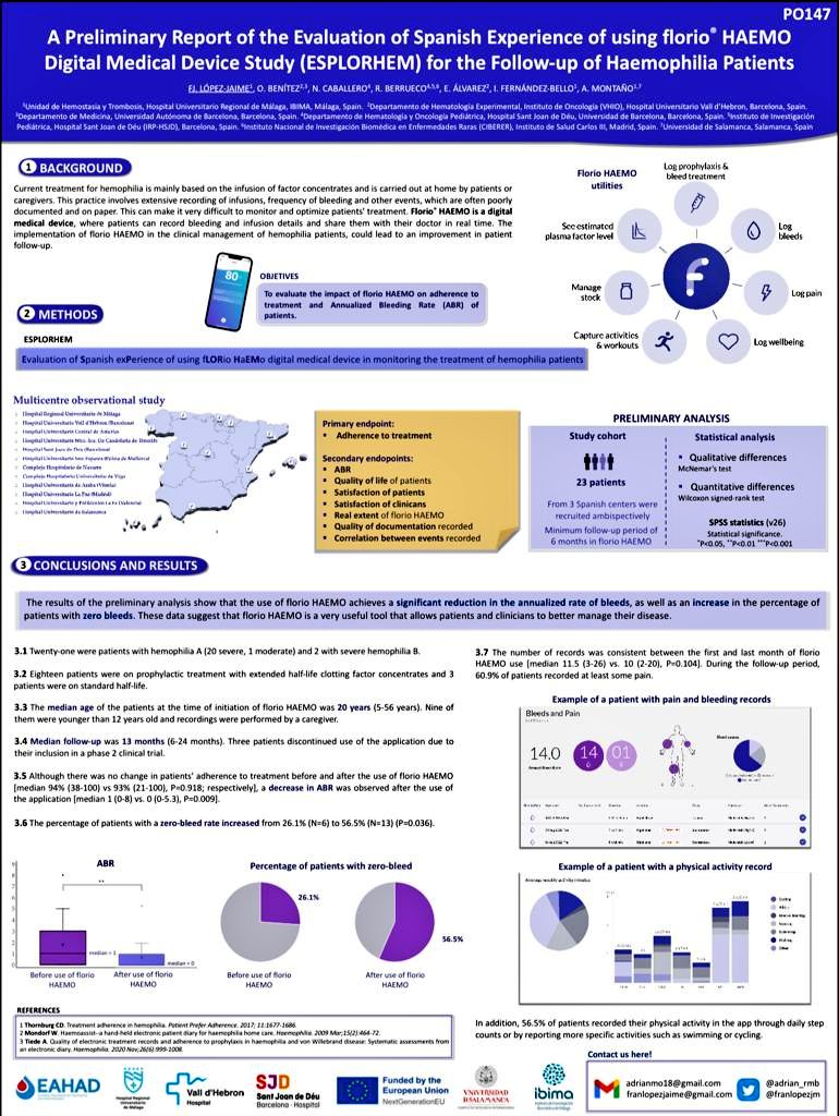 franlopezjm's tweet photo. #EAHAD2023 
Hoy último día de Congreso, con muchísimos mensajes para llevar a casa.

Además, muy contento por la gran participación de nuestra Unidad y del Equipo de Investigación de Hemostasia del @HRegionalMalaga (1/3):

@ihosvanyf @adrian_rmb https://t.co/NRKKTvCeTj