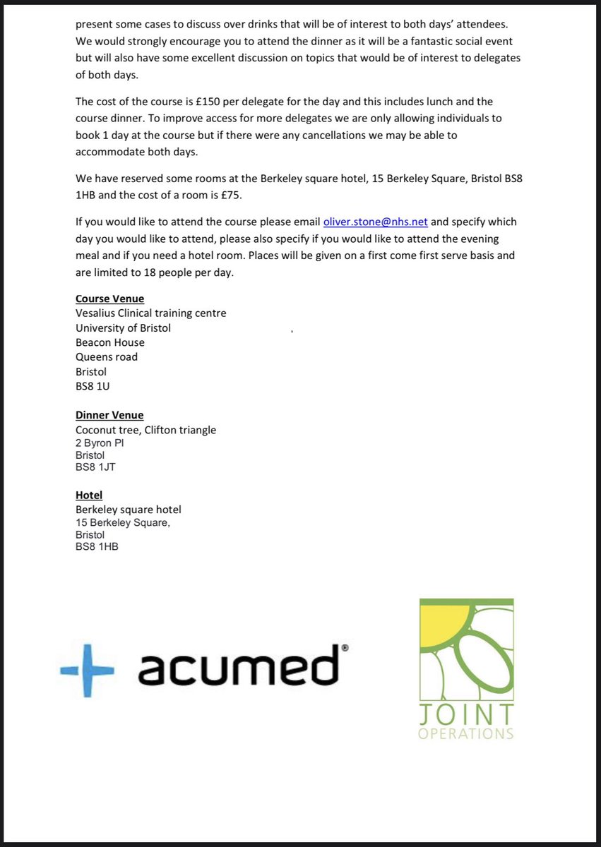 Exeter Hand Unit (ExHU) (@exeterhandunit) on Twitter photo It’s back! After the success of last year’s course we are hosting another. Day 1 is hand and peripheral nerve and day 2 is elbow approaches. Great faculty and great learning opportunity! First first serve so get in quick. <a href="/shouldersurg/">William Thomas</a> <a href="/jmceachan/">Jane McEachan</a> <a href="/dominicpower1/">Dominic Power</a> <a href="/NicolaFine1/">Nicola Fine</a> It’s back! After the success of last year’s course we are hosting another. Day 1 is hand and peripheral nerve and day 2 is elbow approaches. Great faculty and great learning opportunity! First first serve so get in quick. <a href="/shouldersurg/">William Thomas</a> <a href="/jmceachan/">Jane McEachan</a> <a href="/dominicpower1/">Dominic Power</a> <a href="/NicolaFine1/">Nicola Fine</a>