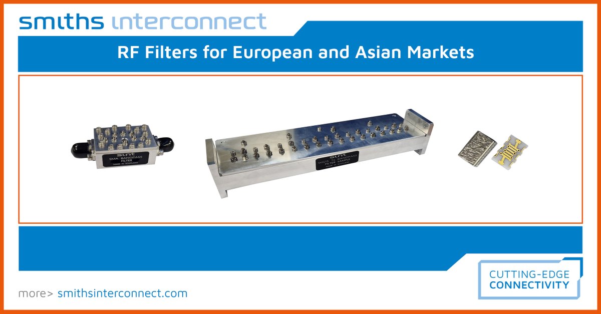 smithsinterconn's tweet photo. We are glad to expand the production capability of our #RFFilters to meet European and Asian customers’ unique requirements.
Read more on the @MWJeditor article:
https://t.co/WMWDP8wvpw
#ferrites #waveguides #mutlifunctionRFsystems #space #defence #MFA https://t.co/RkLzuis2lD