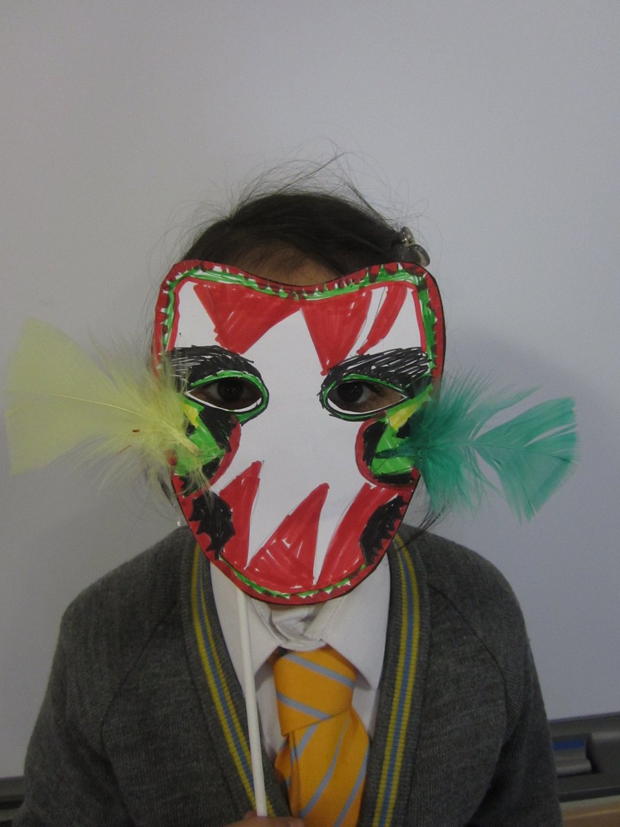 StainesPrepYr3's tweet photo. Our Geography lesson took us deeper into Rainforest. #StainesPrepYear3 learned about the different tribes and their way of living. We decorated masks inspired by different tribes; we designed fierce, bold and animal like masks. https://t.co/nEz66SBJ4V
