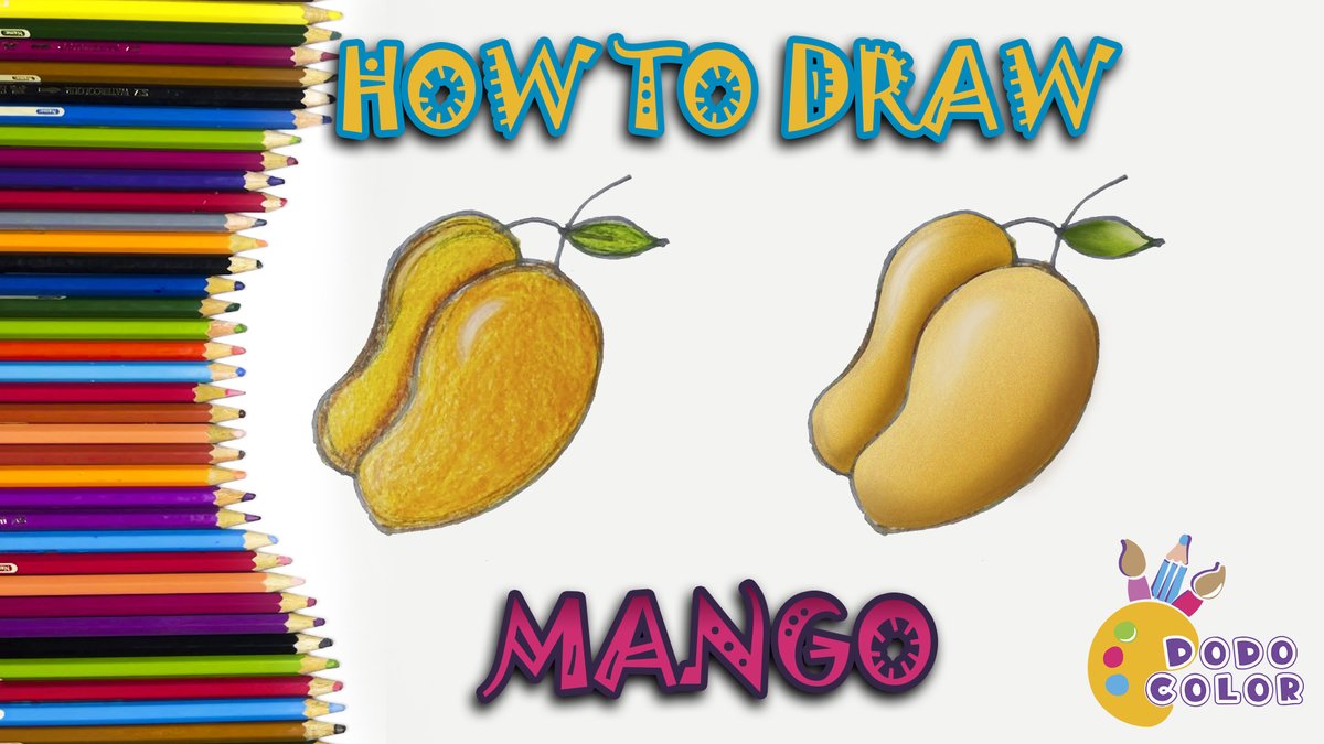 dodocolor's tweet photo. How to draw a mango step by step | Easy color #002 https://t.co/bcodgKBheJ via @YouTube Learn how to draw 🎨 a tasty mango 🥭 step by step and try to color it by following the video and if you like it, let us see your drawings and give us a feedback in comments.👌 ❤️ #kidscolor https://t.co/lNfg2GAyr5