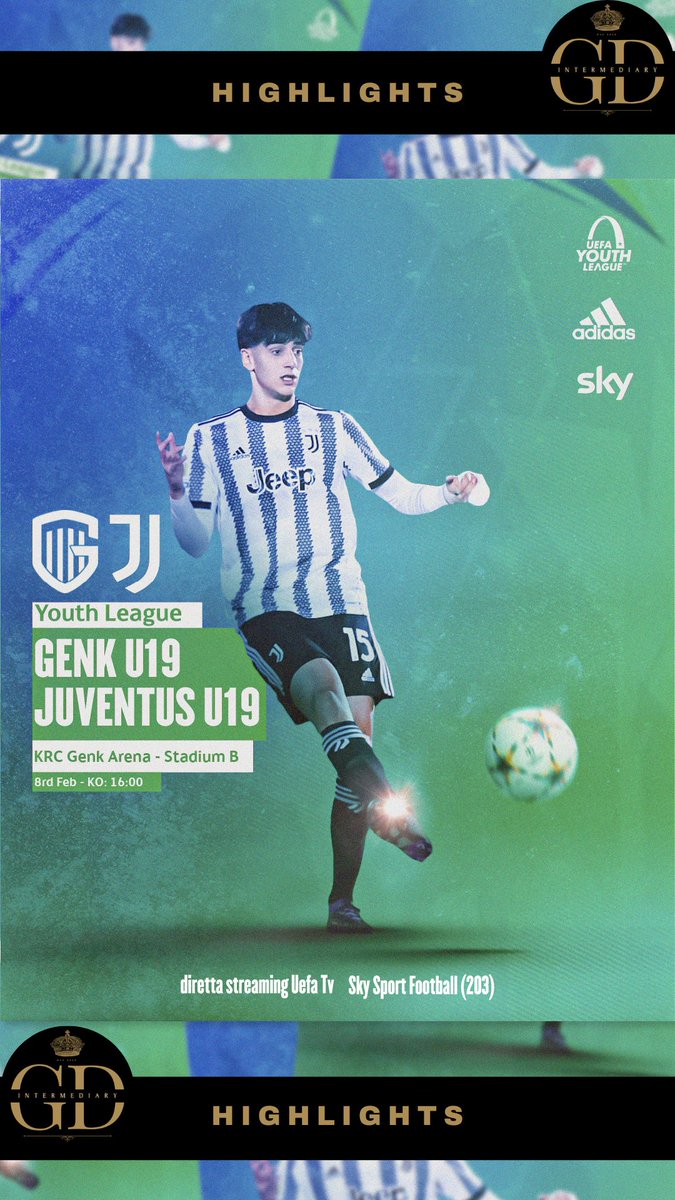 gd_intermediary's tweet photo. 🎥Highlights by Saverio Domanico⭐️ in the last #UYL match 🆚 Genk U19⚽️

#GDIntermediary #Serenity #Supporter #SD #juventus https://t.co/Lv9ufjlgv3