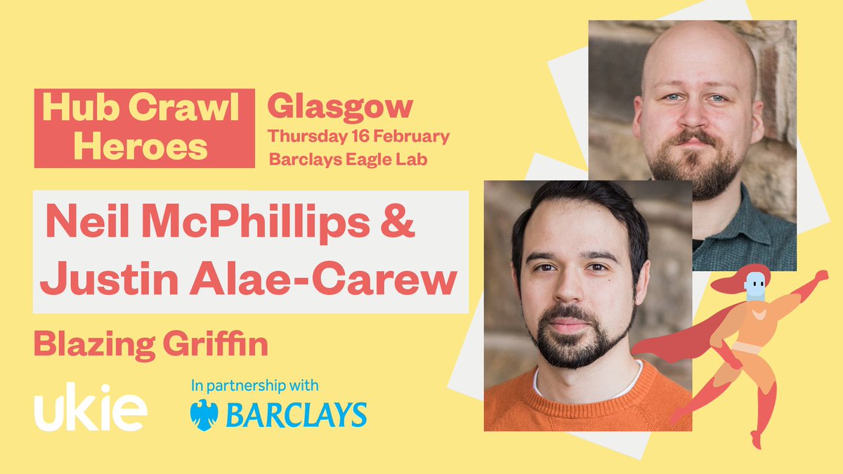 Thank you to everyone who came to our remote Hub Crawl session! 

Join us next week for our in-person session in Glasgow: ow.ly/lalC50MMOKk

Hear from <a href="/Neonhive/">Neonhive Games</a>, <a href="/JC_Accountants/">Johnston Carmichael</a>, <a href="/_stackingchairs/">Stacking Chairs</a> and our HUB CRAWL HEROES from  <a href="/BlazingGGames/">Blazing Griffin Games</a>.