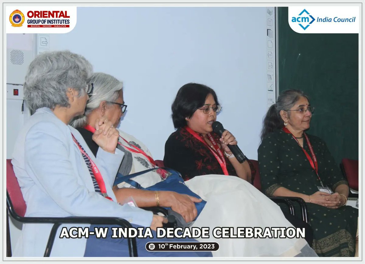 GroupofOriental's tweet photo. Day 2 of ARCS – 2023, ACM-W India Decade Celebration was full of sharing wisdom, expertise and information through a Panel Discussion on "Diversity, Equity And Inclusion - The journey till now and way forward".
#BTech #MTech #MCA
#OIST #OCT #OCM #OCP
#ACM
#ACMW
#ARCS2023 https://t.co/3c4c8PxgQG