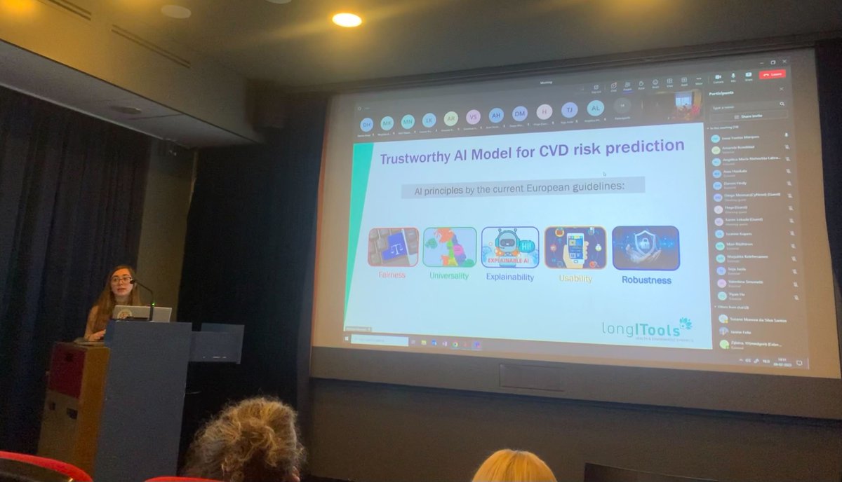 BCN_AIM's tweet photo. 📢This week, our researchers @marinacamacho__
and Daniela Paula attended the #GeneralAssembly of the @LongITools project.
🔬They presented studies on #marchinelearning predictive models for cardiovascular and cardiometabolic illnesses with data from UKBiobank and ELSABrasil. https://t.co/v9BLUhkSC1