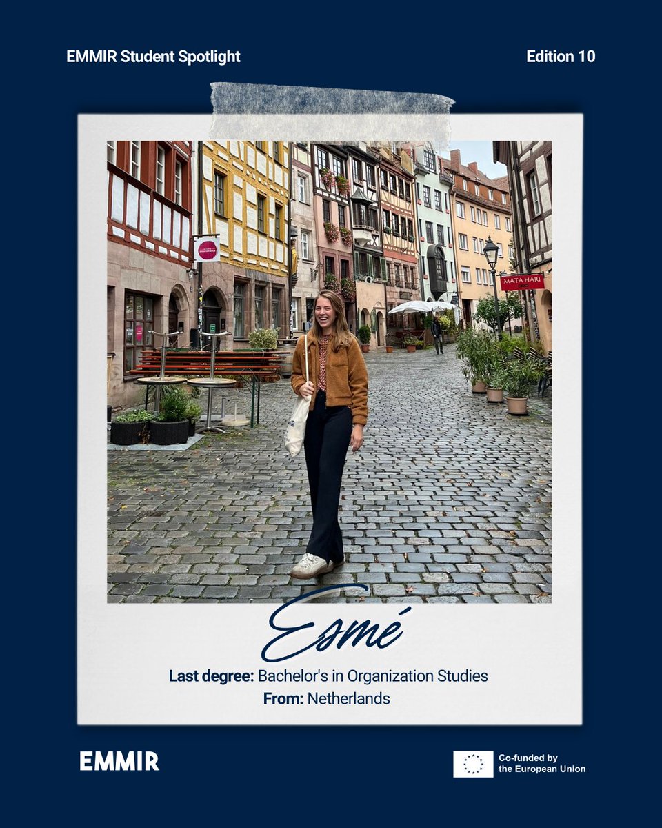 StudyEMMIR's tweet photo. This week, we are continuing our #EMMIRE10 student spotlight by introducing you to Esmé Starkeé from the Netherlands. 🇳🇱 🚴‍♀️ 

Get to know more about Esmé and her journey. 👇🏻👇🏻

https://t.co/Vmb9kz89sq

 #EMMIRSpotlight #EMMIRE10 #Erasmus #MigrationStudies https://t.co/CpNUAswUvg