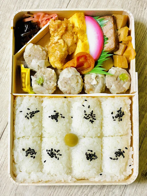 初めての崎陽軒シウマイ弁当✨ これがあの箸が折れるという俵形ご飯! そしておいしいという噂のタケノコに杏子!