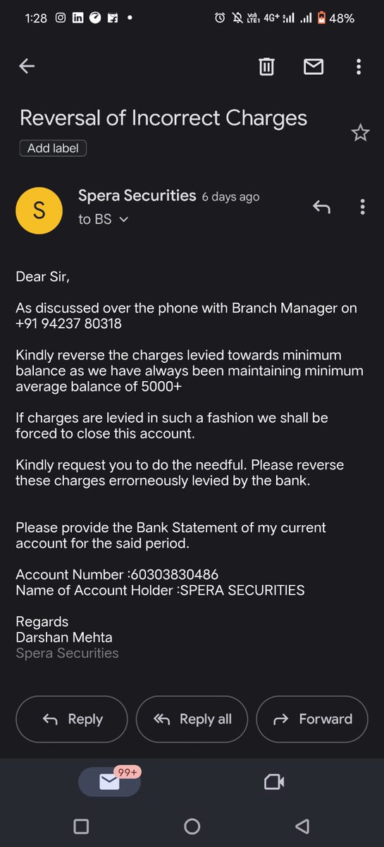 MEHTADARSHANS's tweet photo. @mahabank 
Most pathetic service.
Branch Manager says it'll be reversed but nothing happens, we keep following up. What a pathetic service by this bank. Glad it's only a secondary account for us.

Fix this. https://t.co/IF9o7gC5AU