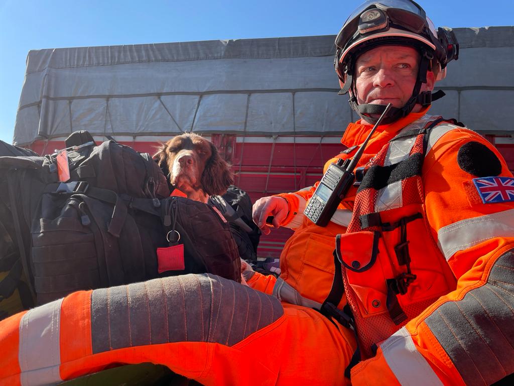 kentfirerescue's tweet photo. We have 3 tech rescue firefighters, Jim, Brad &amp; Martin, out in #Turkey as part of @UK_ISAR_TEAM. 
The whole team is doing incredible work to rescue people trapped following Monday's earthquakes.
Our guys have been involved in some amazing rescues so far, reuniting families ❤️ https://t.co/PAClfOoW61