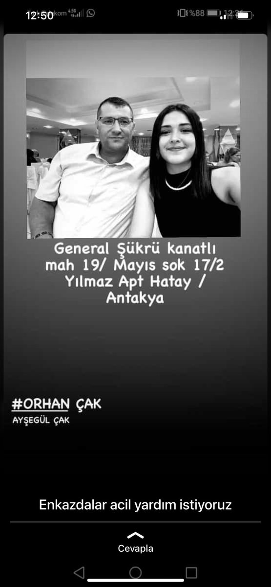 oznuryakar1995's tweet photo. Hala haber alamıyoruz lütfen yardımcı olur musunuz aldığımız haberlere göre Ayşegülden ses geliyormuş lütfen lütfen yardımcı olun🙏

#AhbapDernegi 
#hatayantakya 
#hatayafad https://t.co/qPUffZe3EJ