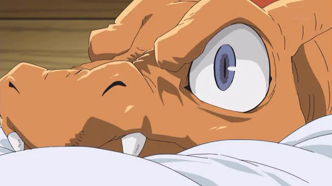 かっこいいポケモンでありながら黙々と変顔シリーズを更新してくれるリザードン好き #アニポケ #anipoke 